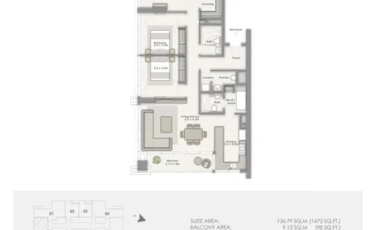 3BR+maid with Burj Khalifa view | Downtown Dubai