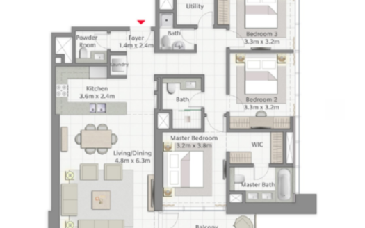 3BR Apartment | EMAAR Creek Gate in Dubai Creek Harbour